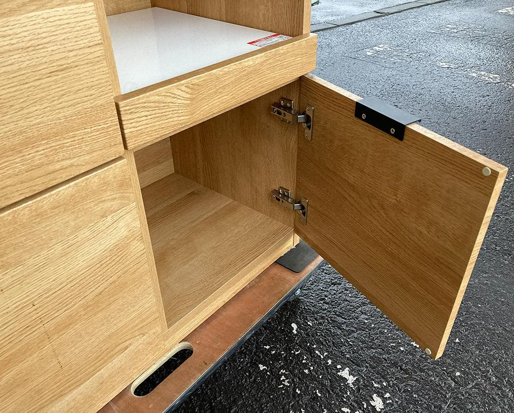 ニトリ / キッチンカウンター エトナ 90CT■ライトブラウン キャビネット