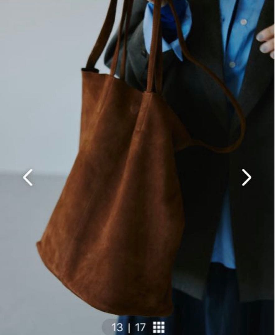 Morphée オイルスエードレザーバッグ Lサイズ