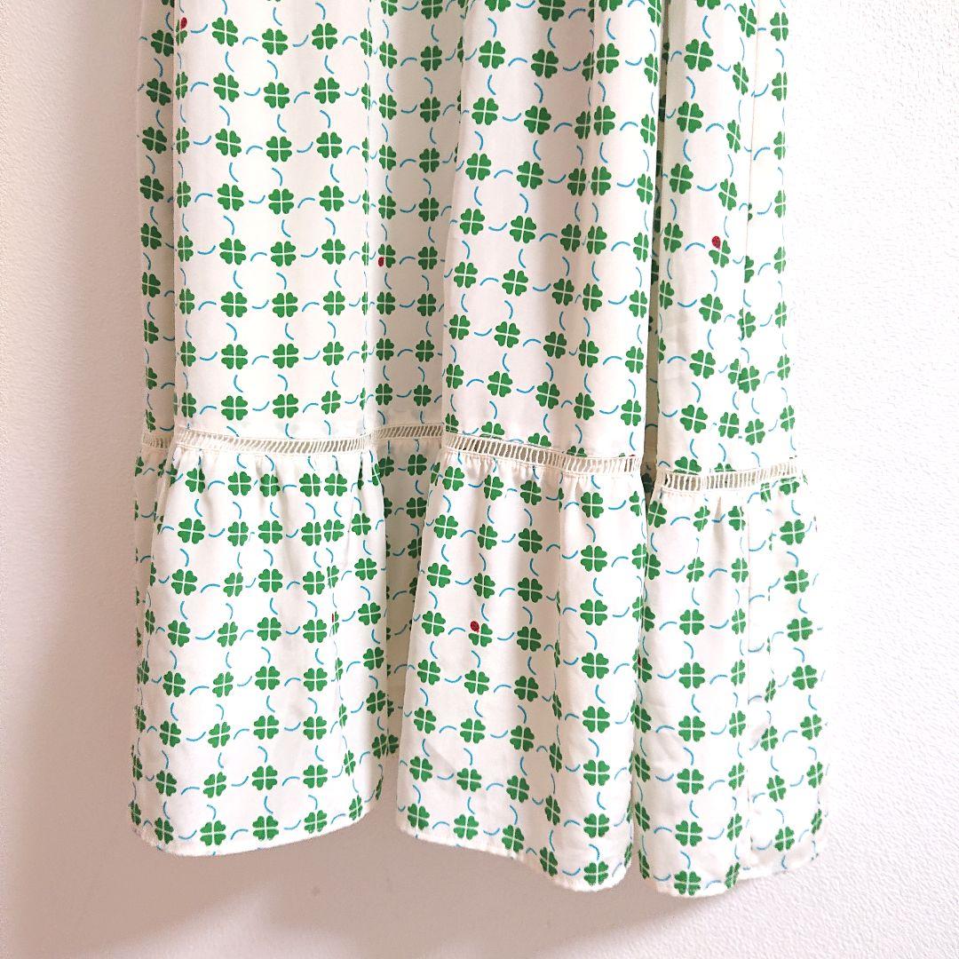 MUVEIL ミュベール クローバープリントワンピース 38 花柄