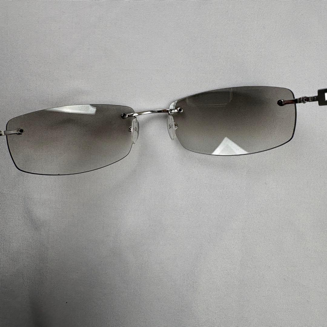 小物 GUCCI linestone rimless sunglasses