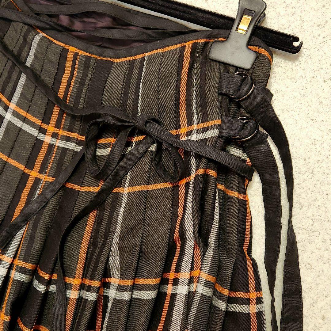 【ヴィヴィアンウエストウッド レッドレーベル】プリーツ 巻きスカート チェック