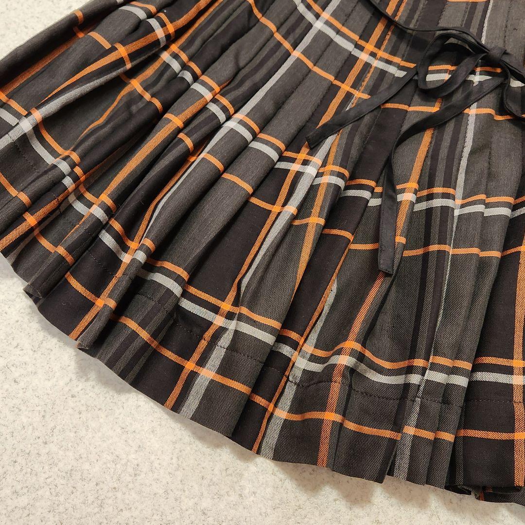 【ヴィヴィアンウエストウッド レッドレーベル】プリーツ 巻きスカート チェック