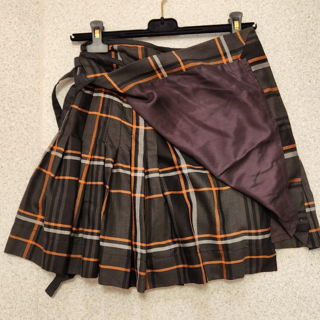 【ヴィヴィアンウエストウッド レッドレーベル】プリーツ 巻きスカート チェック