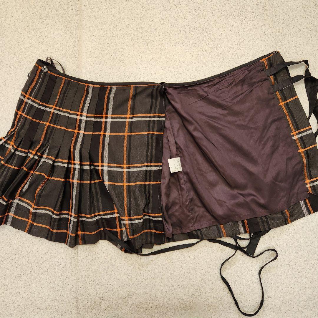 【ヴィヴィアンウエストウッド レッドレーベル】プリーツ 巻きスカート チェック