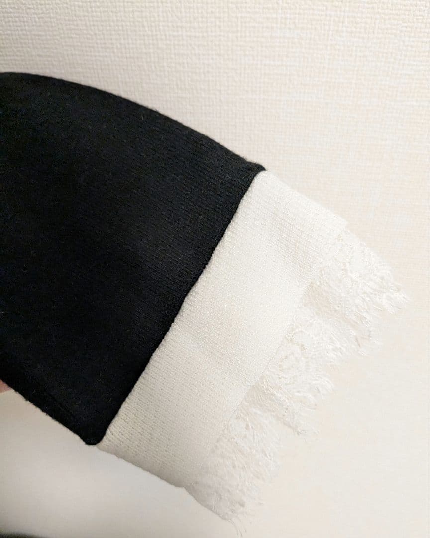 Rirandture レースカラーミニニットワンピース