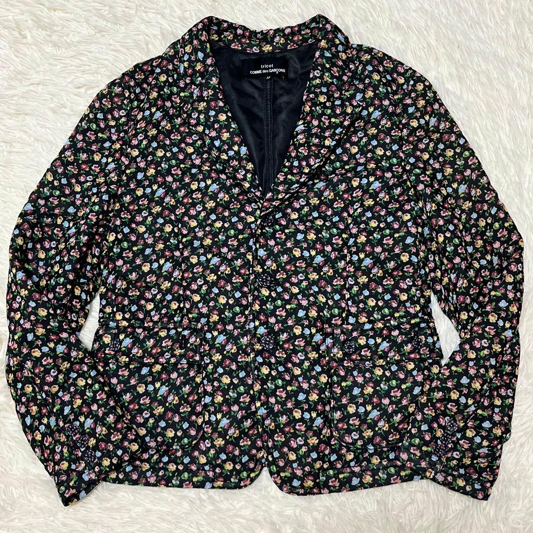 希少✨️美品✨️トリココムデギャルソン 花柄 中綿 テーラードジャケット