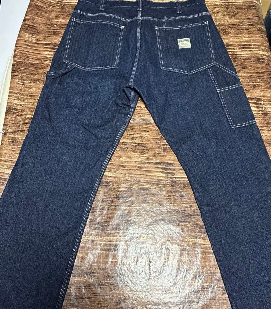 児島ジーンズ　デニムヒッコリーペインターパンツ　w38