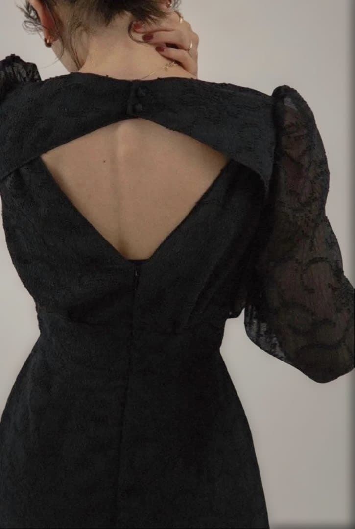 Knuth Marf back open sheer dress Sサイズ