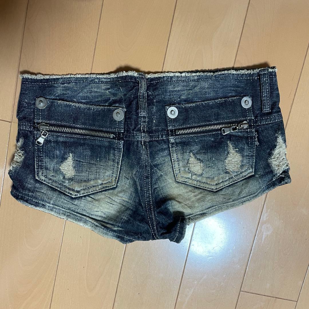 d.i.a. ラメダメージ加工 ショートパンツ サイズ25
