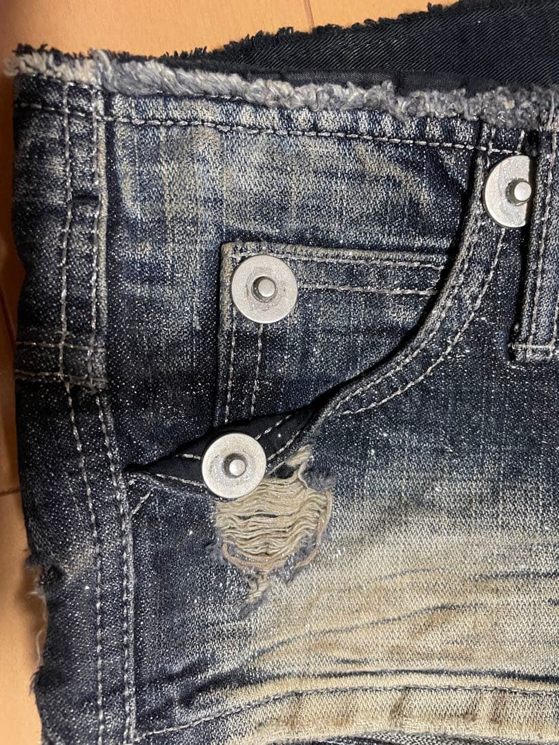 d.i.a. ラメダメージ加工 ショートパンツ サイズ25