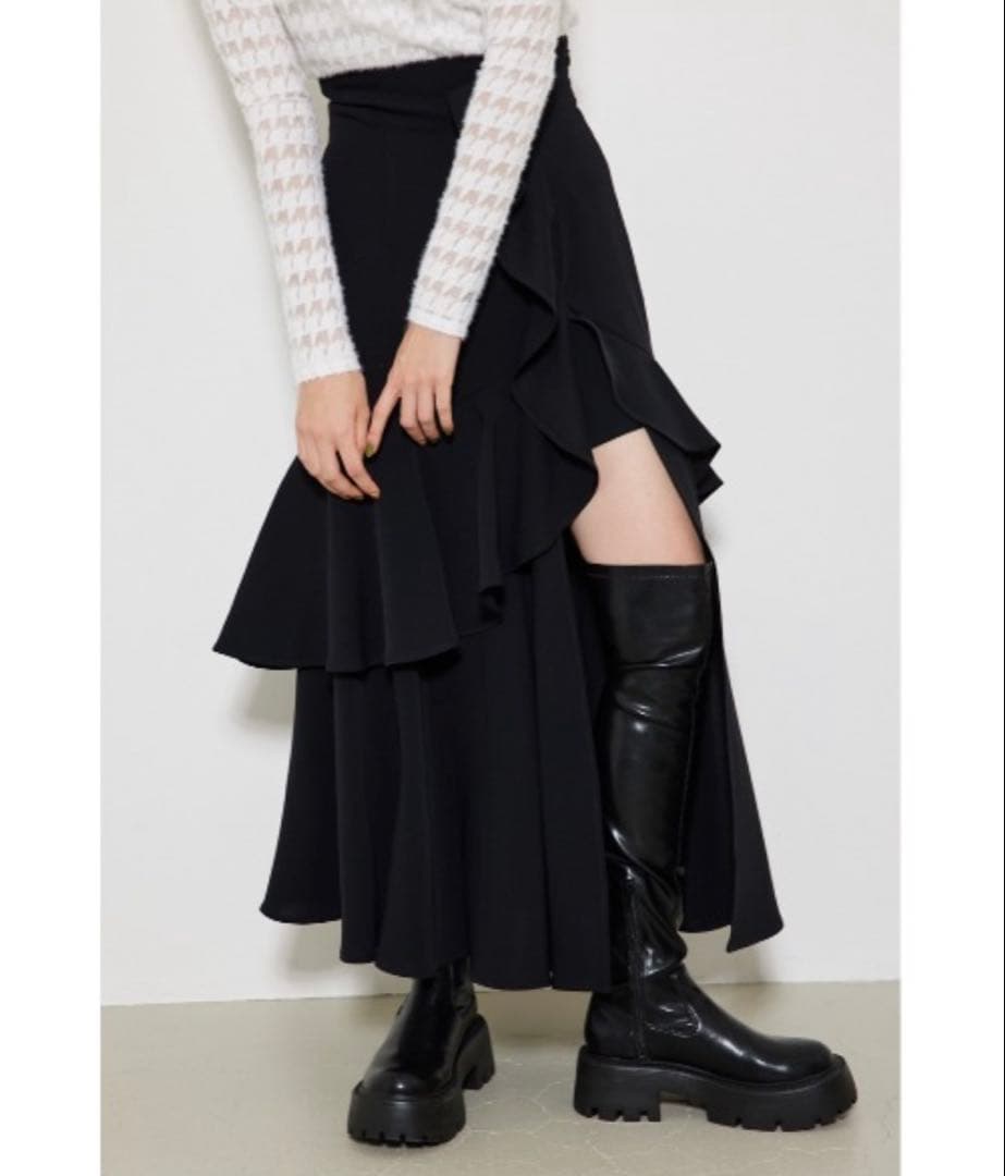 rienda フリルスリットハイウエストスカートショートパンツ Sサイズ