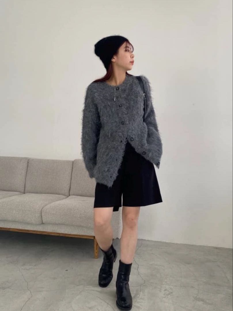 カプリシュレマージュ アシメショートパンツ ショートパンツ ブラック