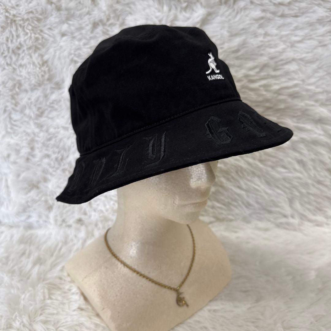 極美品 希少 限定 KANGOL x AK-69 バケットハット 刺繍 黒 L