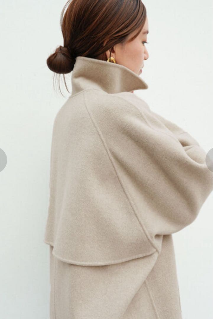 【美品】IENAスーパー160ダブルフェイスオーバーコート38