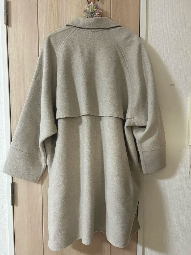 【美品】IENAスーパー160ダブルフェイスオーバーコート38