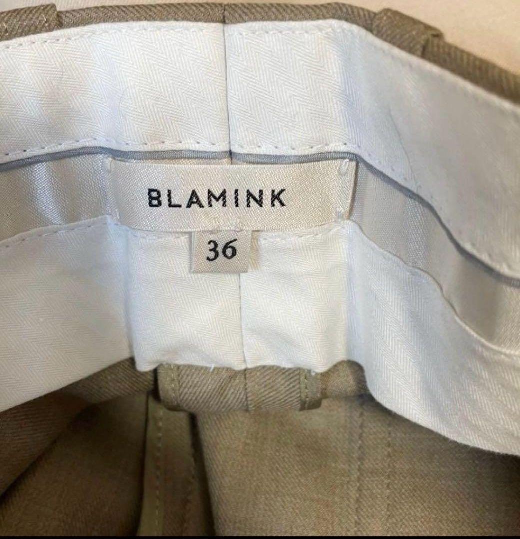 【新品同様】ブラミンク パンツ ベージュ サイズ36 ウール シルク
