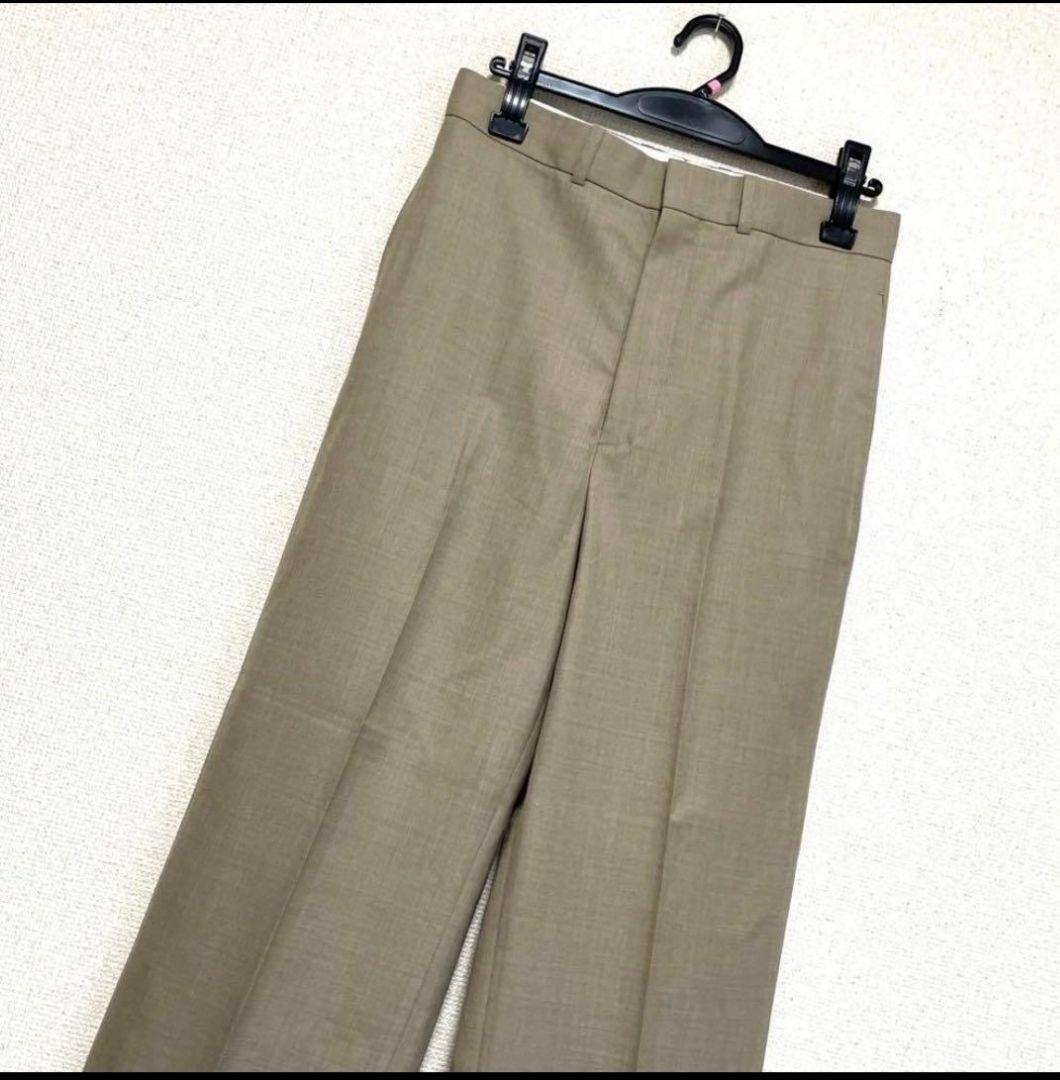 【新品同様】ブラミンク パンツ ベージュ サイズ36 ウール シルク