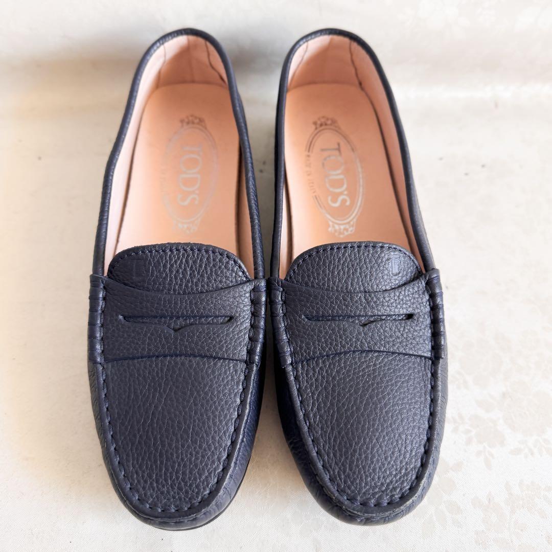 ✨極美品✨TOD’S トッズ ゴンミーニ ネイビー ローファー 21cm
