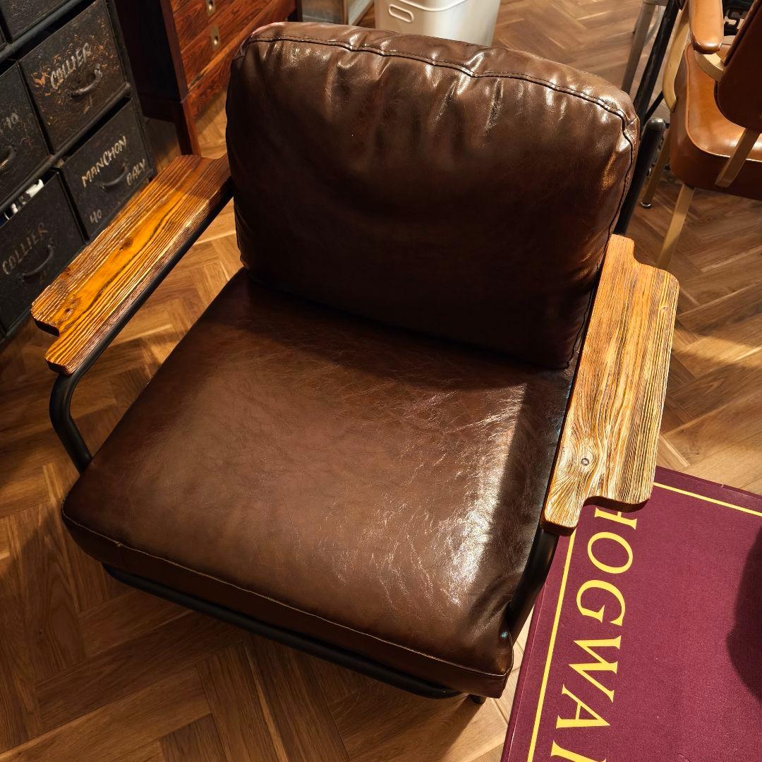 1人掛けソファ インダストリアル アメリカン 一人用 チェア カフェ レトロ