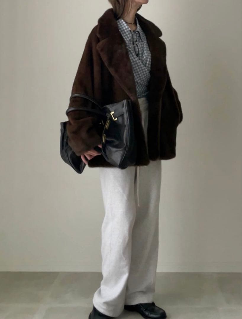 anuke / 新品・未使用 Eco Minkfur Jacket BRN 36