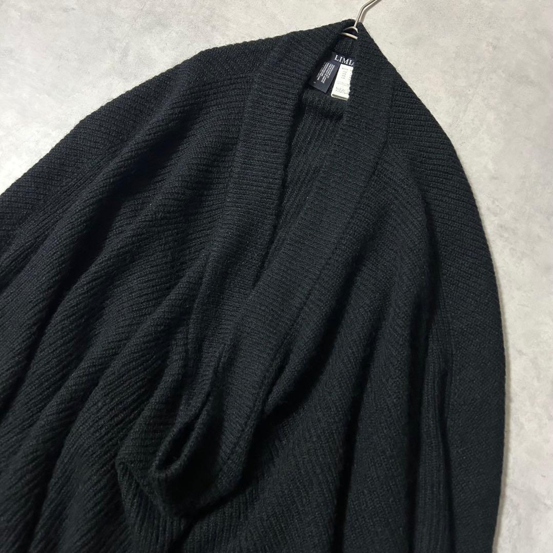 希少✨ヨウジヤマモト リミフゥ ニットポンチョ ロングケープ モヘヤ混 黒