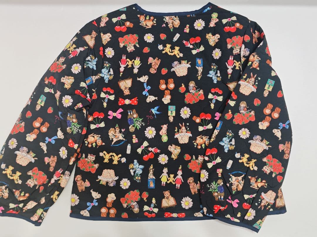 yukiemon 着せ替え柄　テキスタイルキルトブルゾン　M　レア品