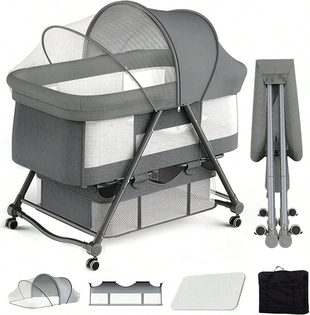 ベビーベッド 折りたたみ 簡単組立