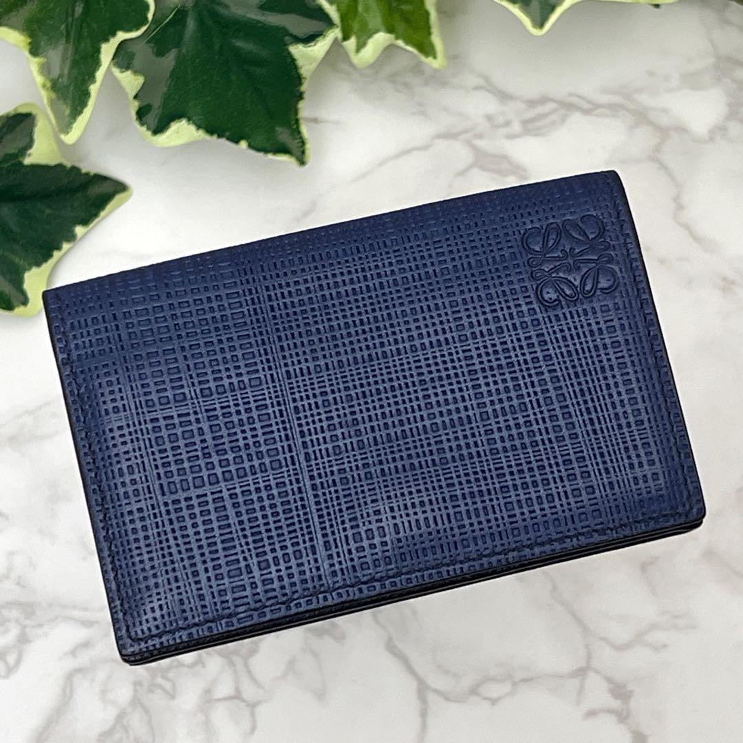ロエベ ビジネスカードホルダー カードケース ネイビー LOEWE