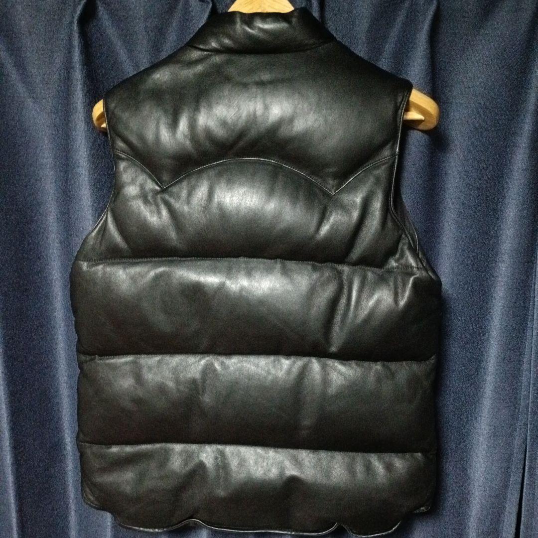 Nisus Hotel 黒 レザーダウンベスト