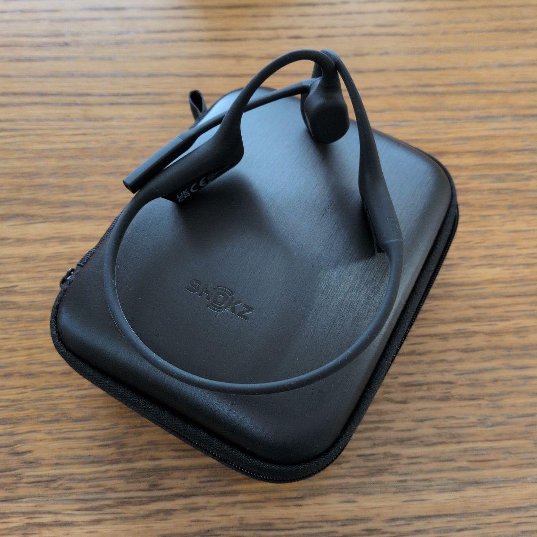 SHOKZ OPENCOMM 骨伝導イヤホン ブラック