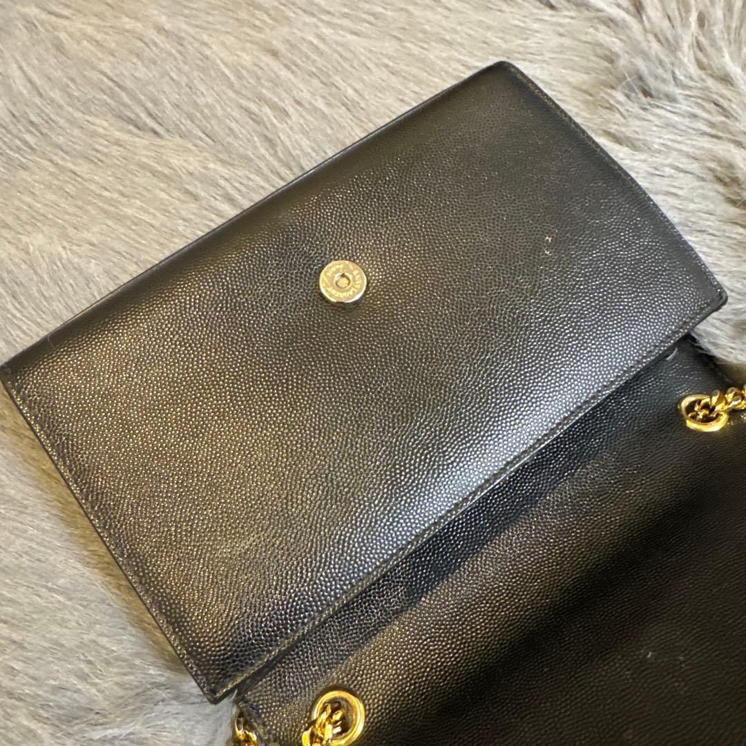 YSLゴールドチェーンバッグ レザー サンローラン 中古 即日発送