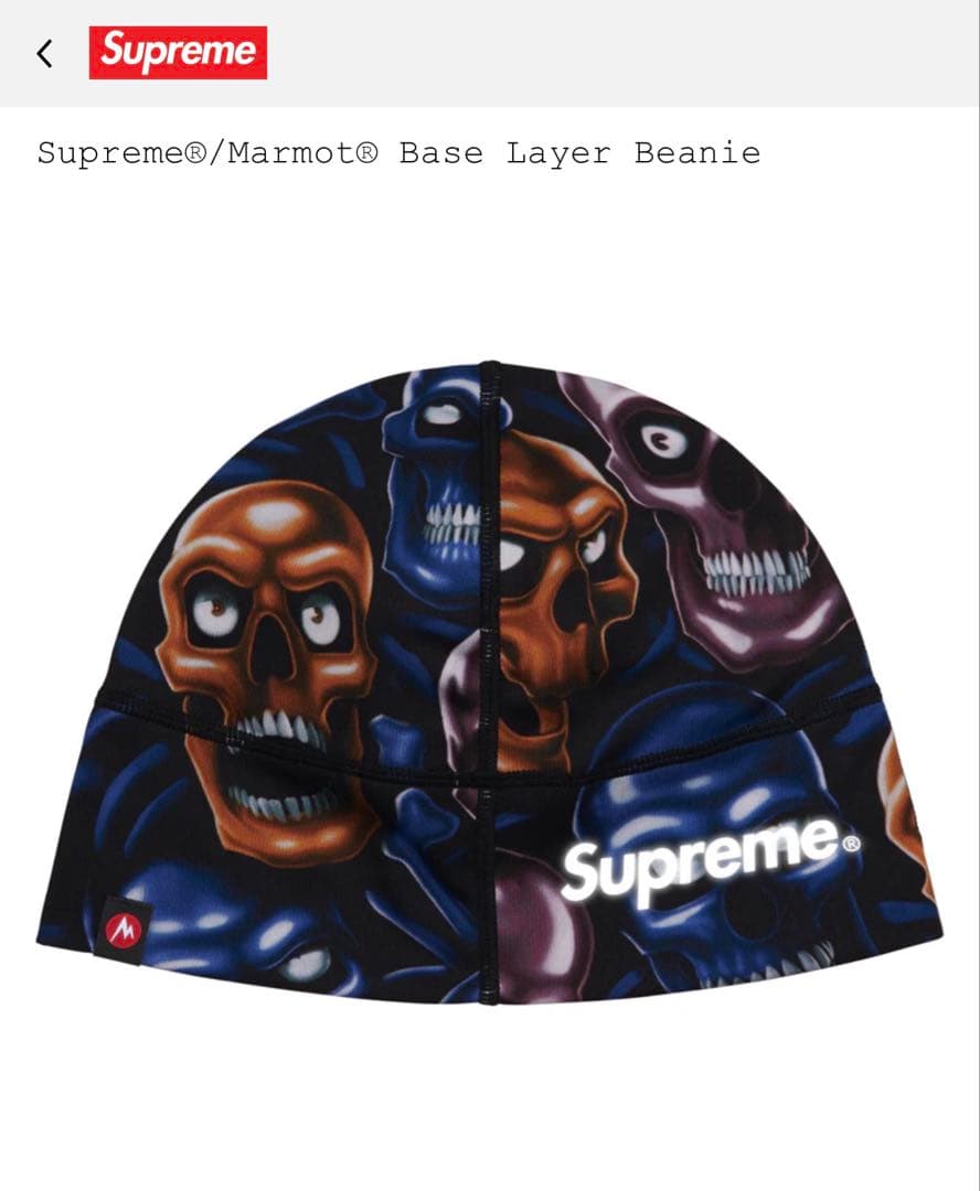 1/4迄 Supreme Marmot Base Layer Beanie