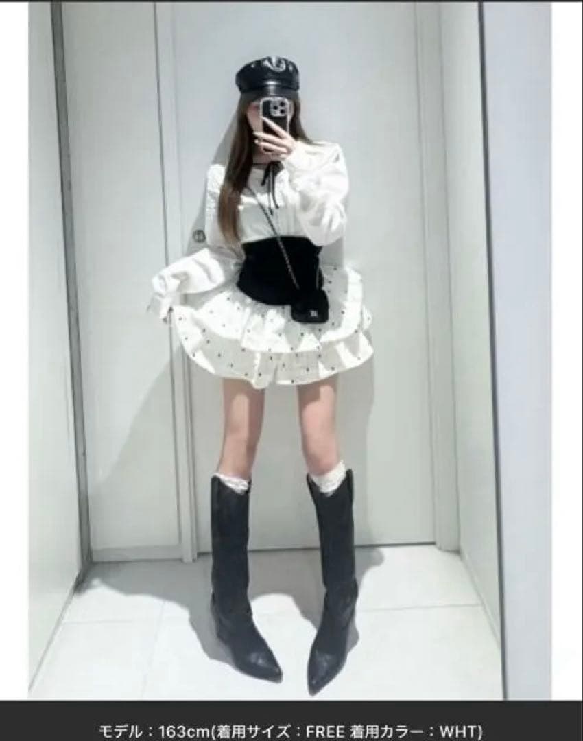 【新品タグ付き】Darich ボリュームフレアセットアップ ホワイト/ FREE