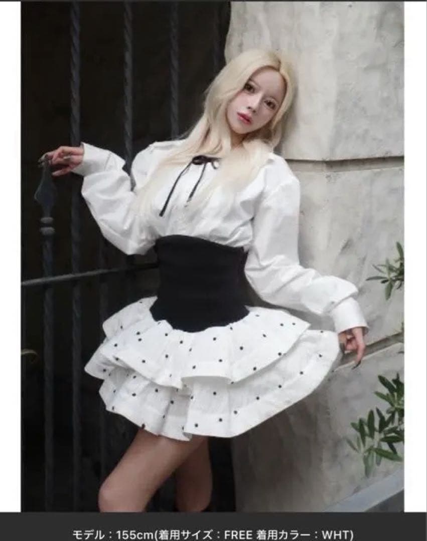 【新品タグ付き】Darich ボリュームフレアセットアップ ホワイト/ FREE