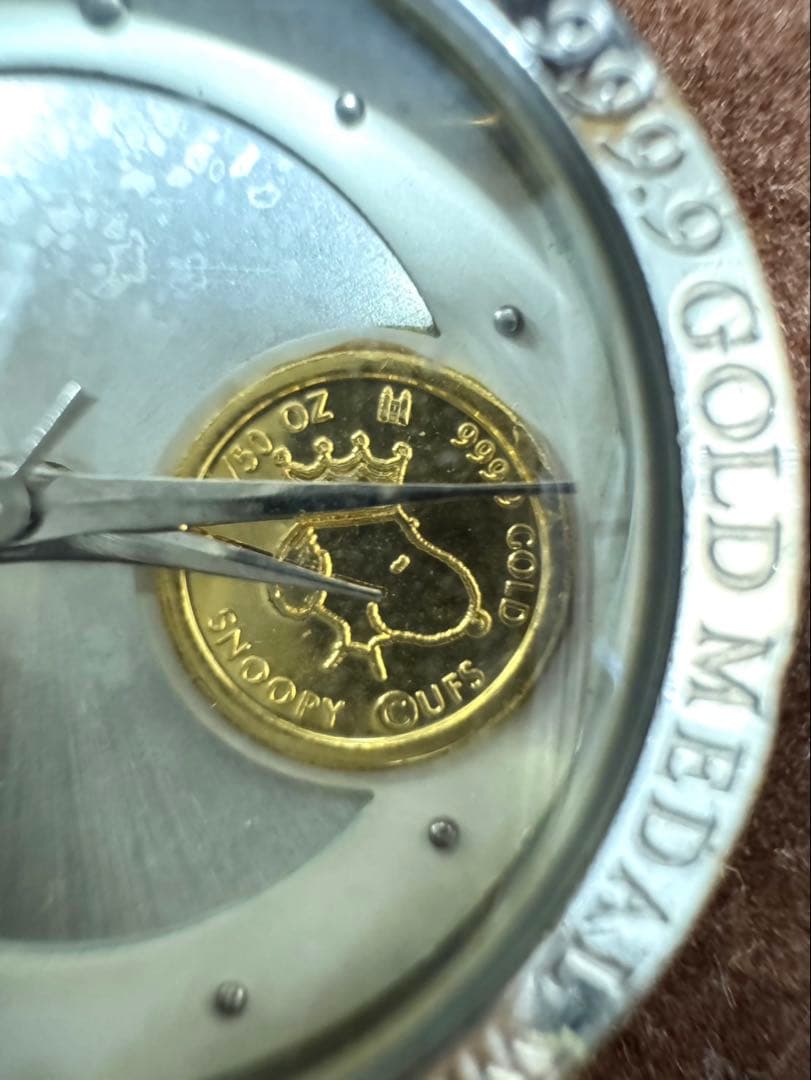 スヌーピー 腕時計 24K GOLD 1/50oz 不動