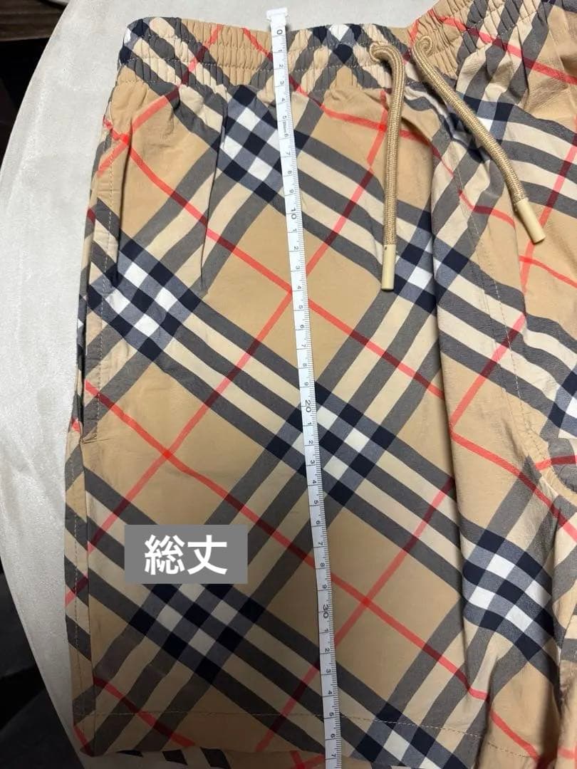 BURBERRY チェック スイムショーツ XS サンド