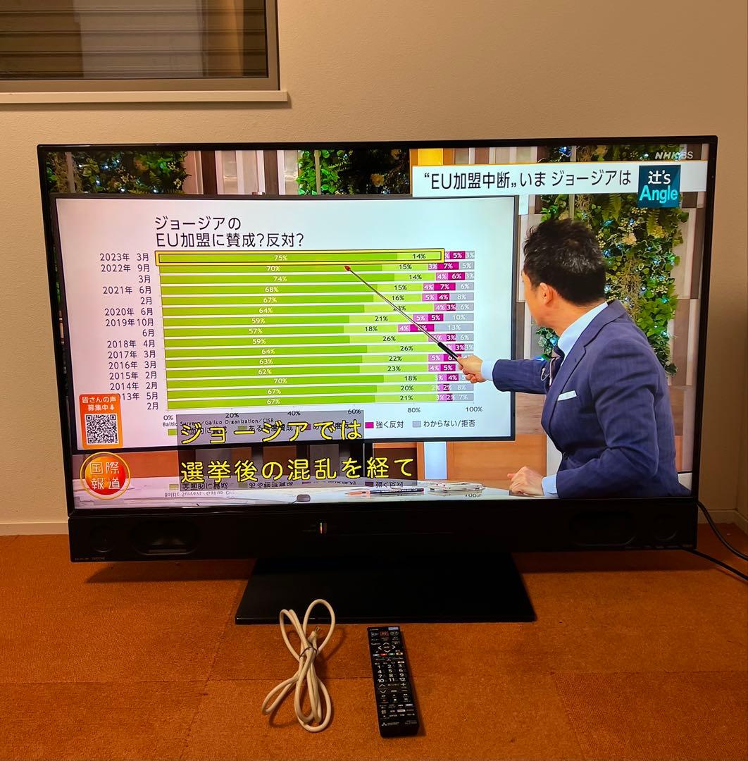 三菱 テレビ 50V型 4KブルーレイHDD2TBW録画ネット 2020年製