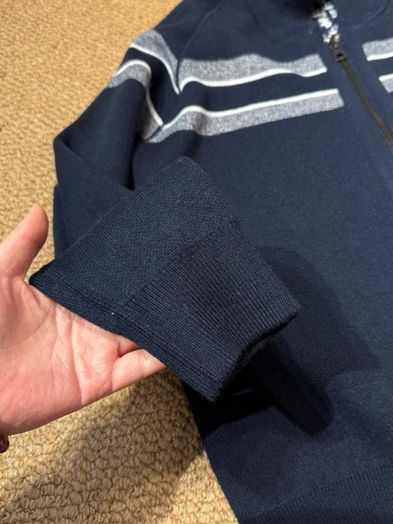 D iorディオール オブリーク リバーシブルフード付きカーディガ カシミヤ S