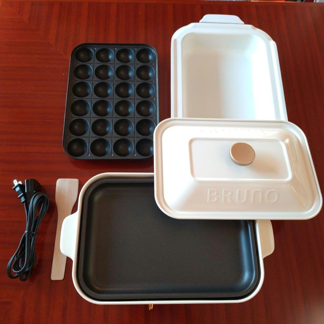 【BRUNO】ホットプレート セラミックコート深鍋 ＋ たこ焼きプレート