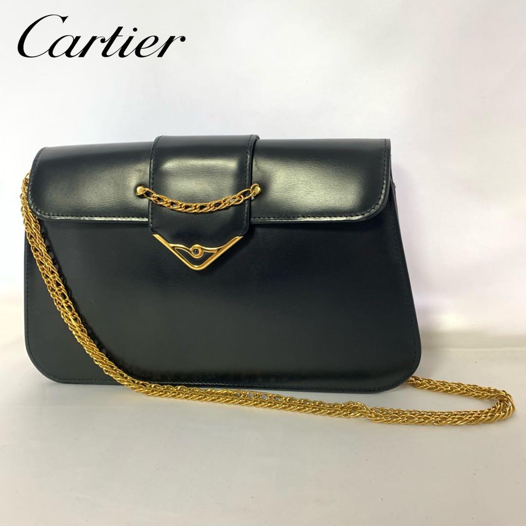 Cartier カルティエ サファイアライン チェーン ショルダーバッグ