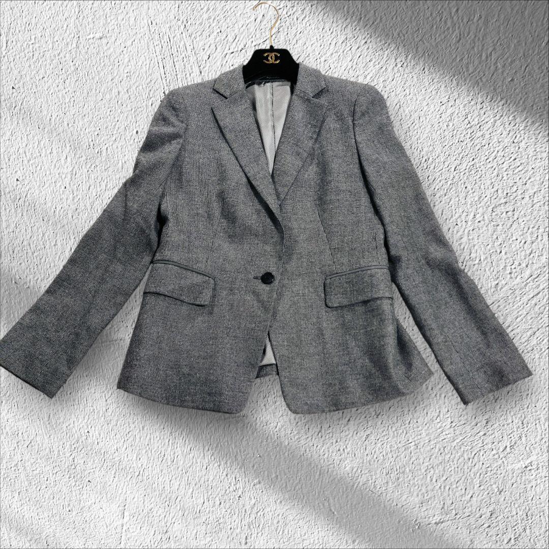 Aquascutum ロロピアーナ セットアップ スーツ グレー ウール シルク