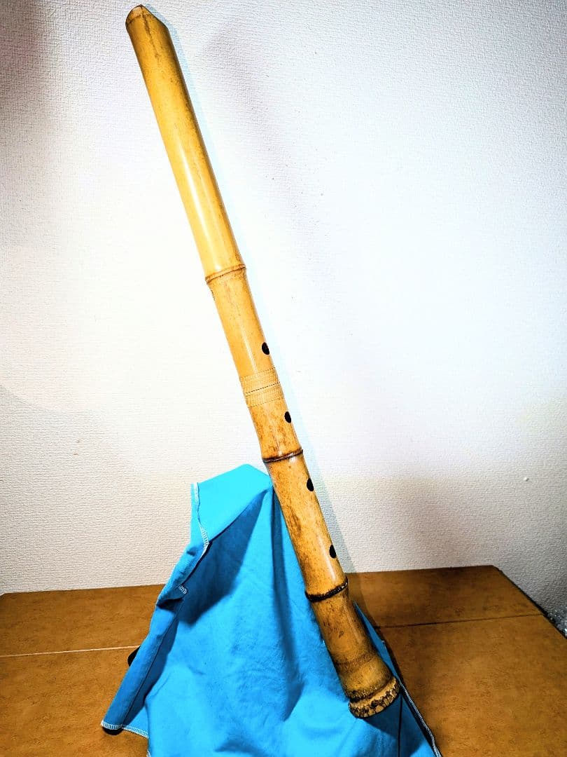 尺八　琴古流　白舟銘二印　二本繋ぎ　藤巻　二尺一寸