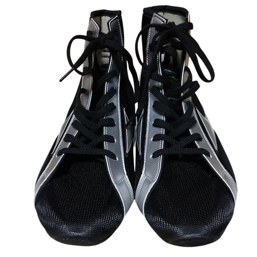 ミズノ 井上尚弥 ハイカットボクシングシューズ29.0サイズ ブラック シルバー
