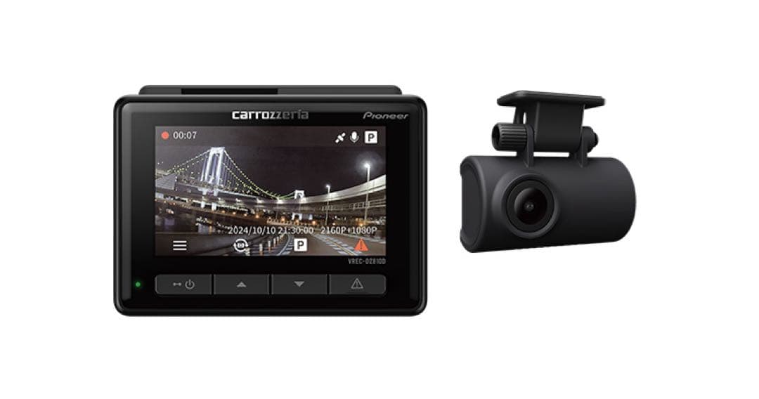 carrozzeria DZ810D ドライブレコーダー前後カメラ　駐車監視付き