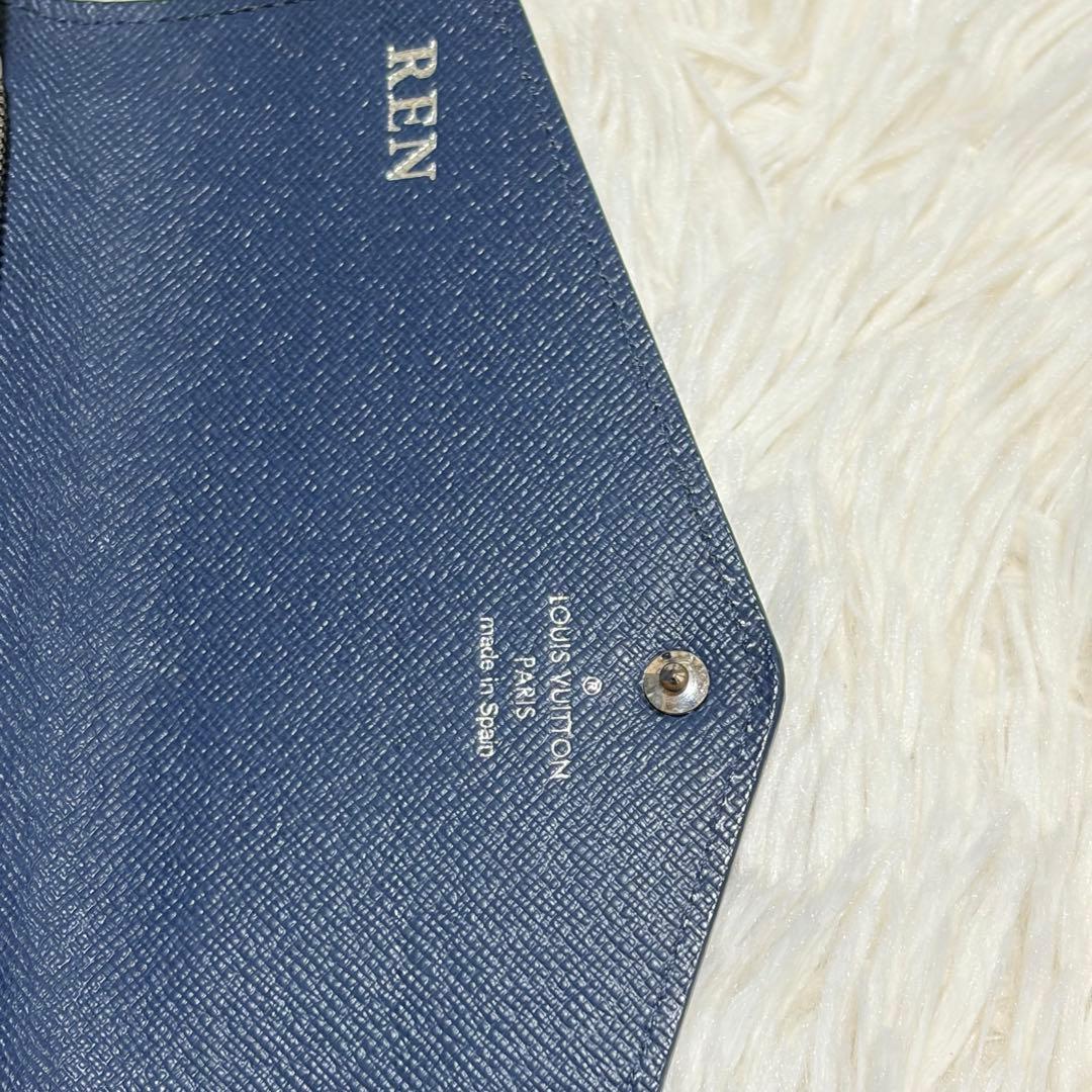 美品　ルイヴィトン　ポルトフォイユ エピ エミリー　ネイビー　長財布