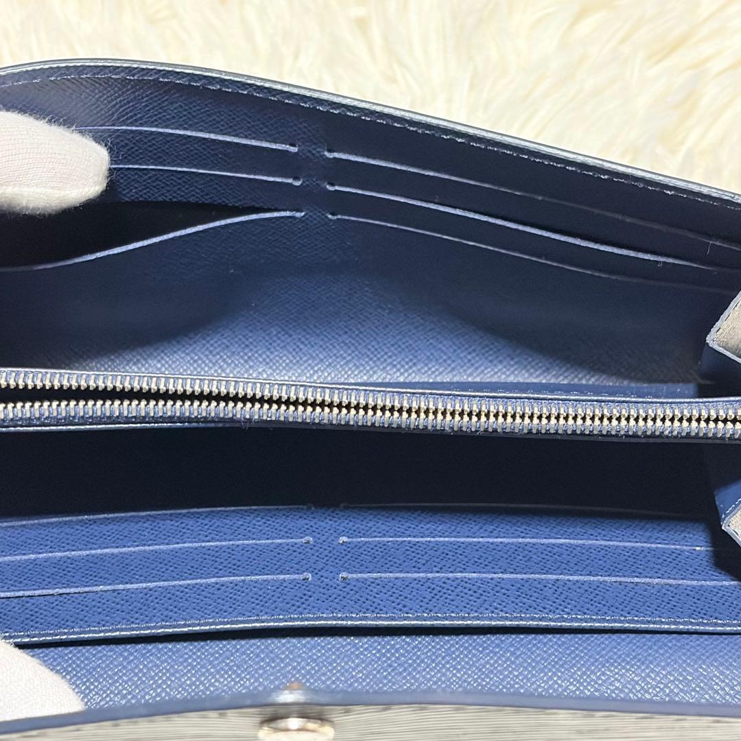 美品　ルイヴィトン　ポルトフォイユ エピ エミリー　ネイビー　長財布