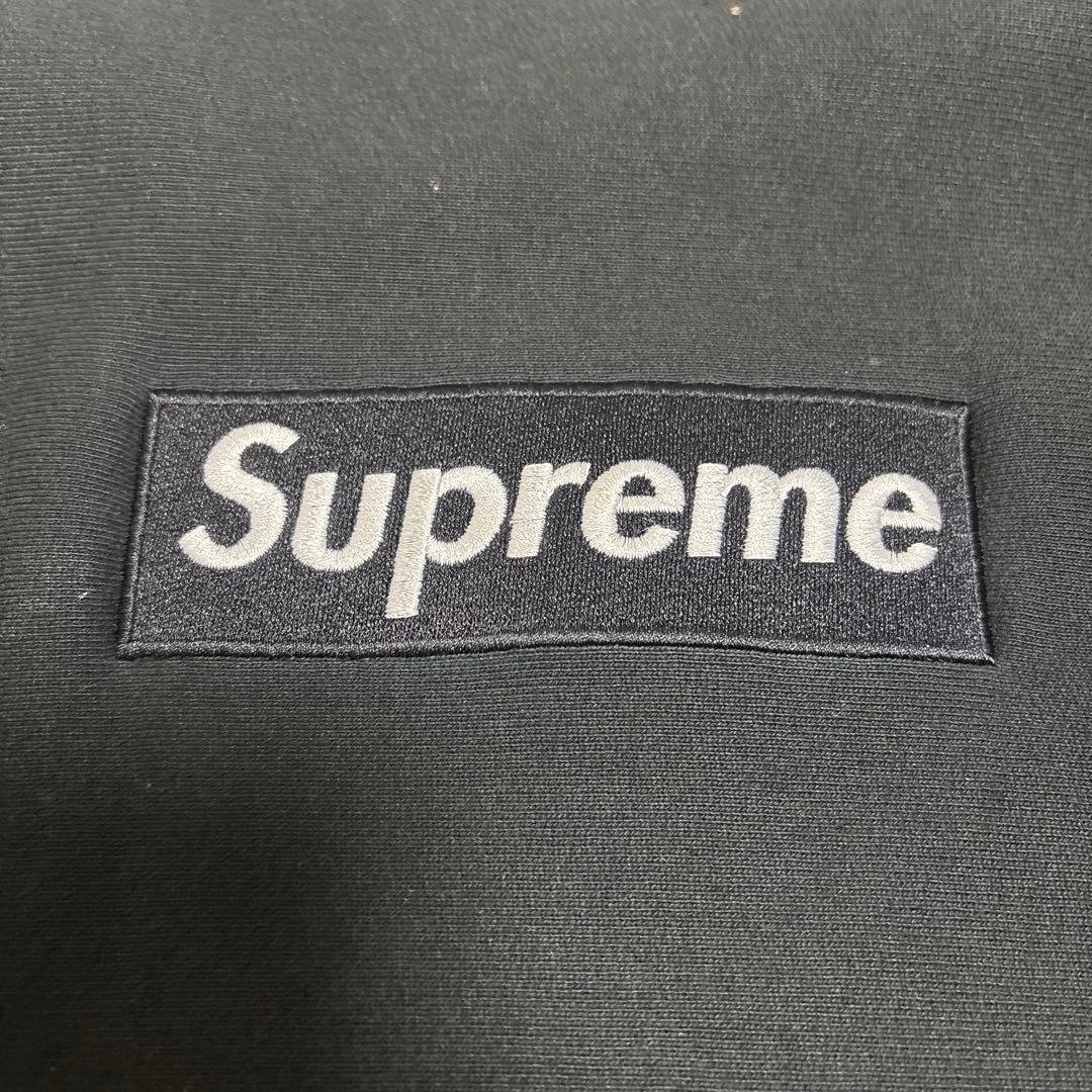 old supreme ボックスロゴ　スウェット　黒　ブラック