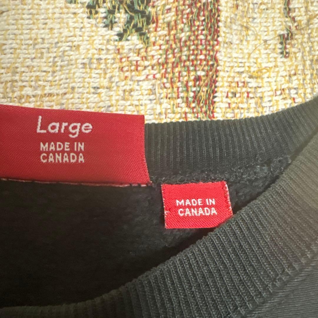 old supreme ボックスロゴ　スウェット　黒　ブラック