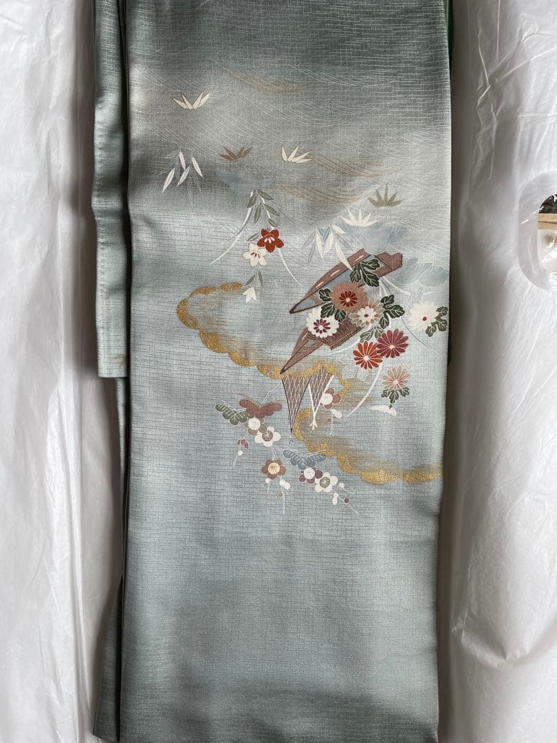 期間限定お値下げ！　クリーニング済み　正絹　訪問着 帯一式