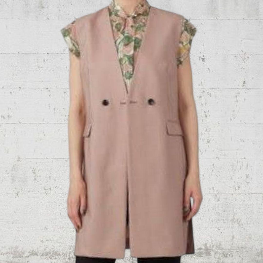 TOMORROWLAND 24SS ウール シルク タッサー ロングジレ